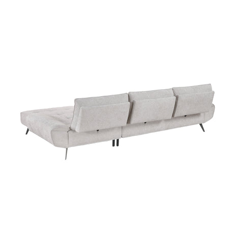 Dominic Light Gray 2-Piece Sectional with Right Chaise and Dual-position Backs by Homelegance at Eve Furniture