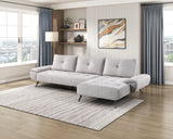 Dominic Light Gray 2-Piece Sectional with Right Chaise and Dual-position Backs by Homelegance at Eve Furniture