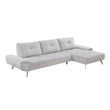 Dominic Light Gray 2-Piece Sectional with Right Chaise and Dual-position Backs by Homelegance at Eve Furniture