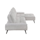 Dominic Light Gray 2-Piece Sectional with Right Chaise and Dual-position Backs by Homelegance at Eve Furniture