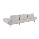 Dominic Light Gray 2-Piece Sectional with Right Chaise and Dual-position Backs by Homelegance at Eve Furniture