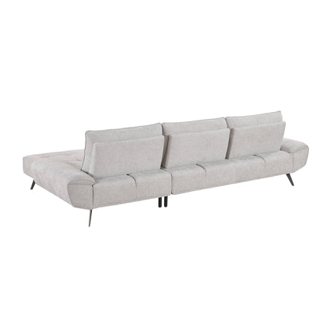 Dominic Light Gray 2-Piece Sectional with Right Chaise and Dual-position Backs by Homelegance at Eve Furniture