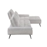 Dominic Light Gray 2-Piece Sectional with Right Chaise and Dual-position Backs by Homelegance at Eve Furniture