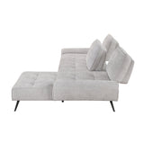 Dominic Light Gray 2-Piece Sectional with Right Chaise and Dual-position Backs by Homelegance at Eve Furniture