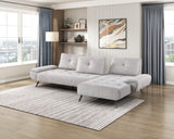 Dominic Light Gray 2-Piece Sectional with Right Chaise and Dual-position Backs by Homelegance at Eve Furniture