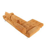 Dominic Orange 2-Piece Sectional with Left Chaise and Dual-position Backs by Homelegance at Eve Furniture