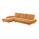Dominic Orange 2-Piece Sectional with Left Chaise and Dual-position Backs by Homelegance at Eve Furniture