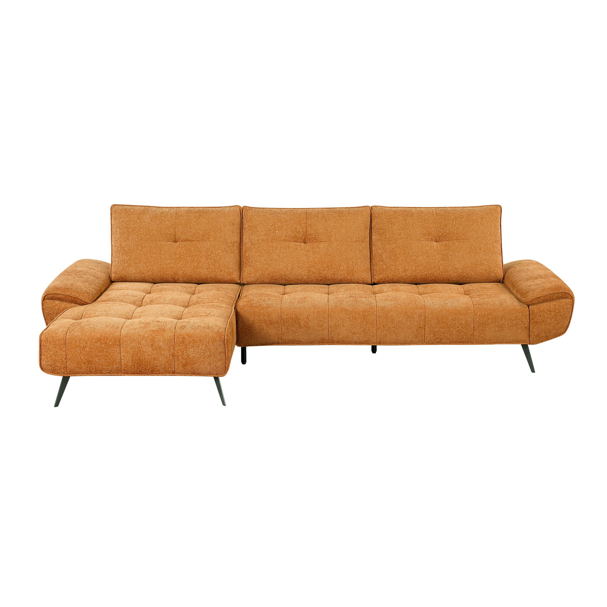 Dominic Orange 2-Piece Sectional with Left Chaise and Dual-position Backs by Homelegance at Eve Furniture