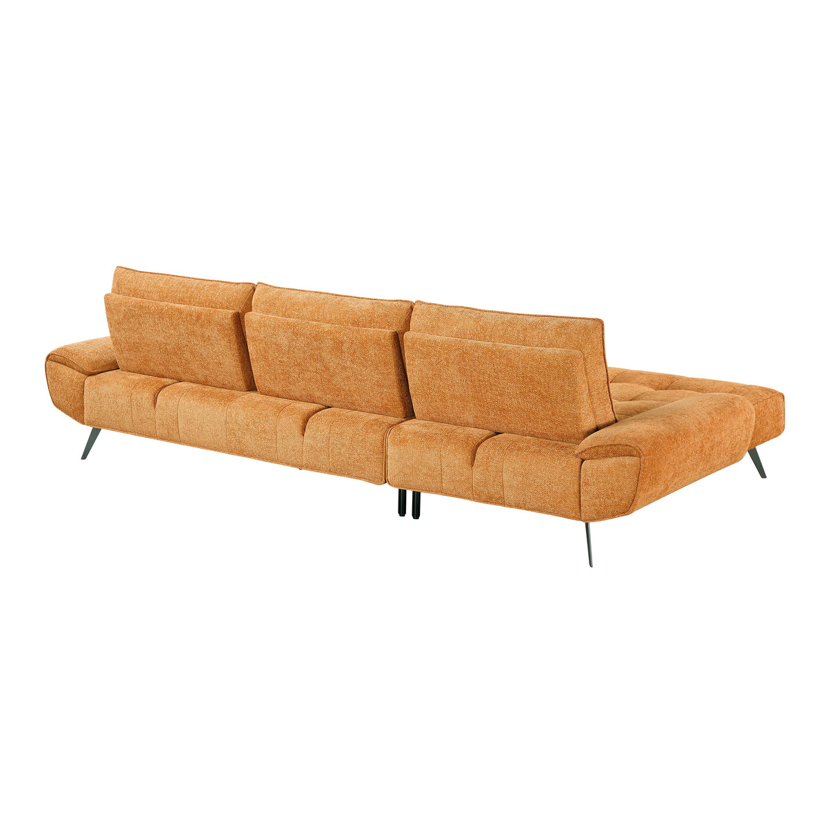 Dominic Orange 2-Piece Sectional with Left Chaise and Dual-position Backs by Homelegance at Eve Furniture