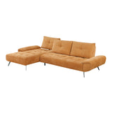 Dominic Orange 2-Piece Sectional with Left Chaise and Dual-position Backs by Homelegance at Eve Furniture