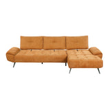 Dominic Orange 2-Piece Sectional with Right Chaise and Dual-position Backs by Homelegance at Eve Furniture