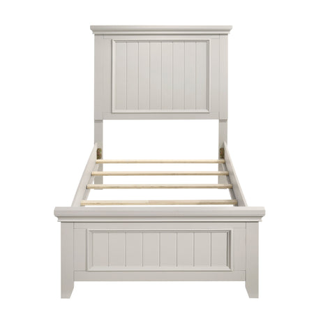 Donahue White Twin Panel Bed by Homelegance at Eve Furniture