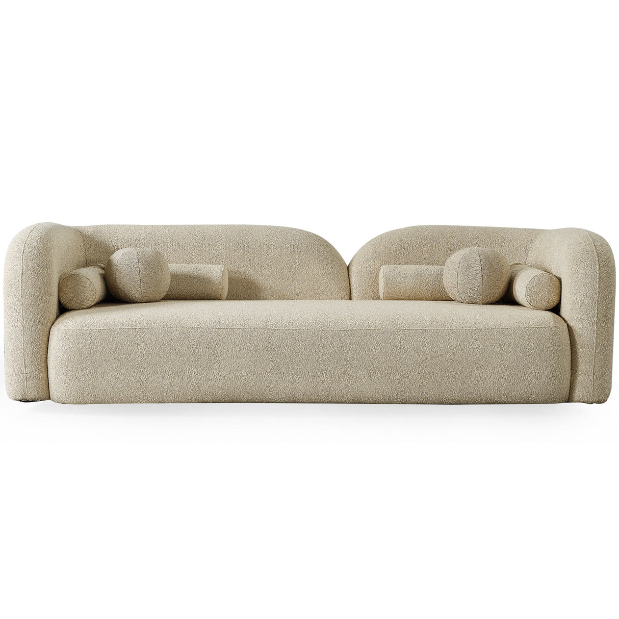 Donna Ivory Japandi Style Boucle Sofa by Ashcroft Imports at Eve Furniture