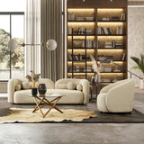 Donna Ivory Japandi Style Boucle Sofa by Ashcroft Imports at Eve Furniture