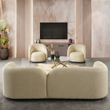 Donna Ivory Japandi Style Boucle Sofa by Ashcroft Imports at Eve Furniture