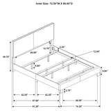 Dorian Cream Upholstered California King Panel Bed by Coaster at Eve Furniture