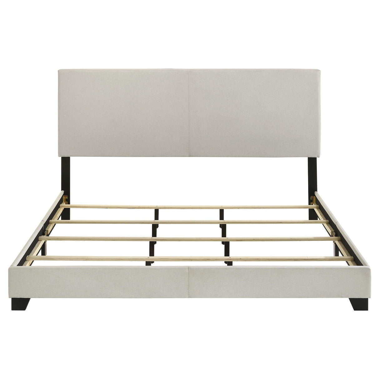 Dorian Cream Upholstered Eastern King Panel Bed by Coaster at Eve Furniture