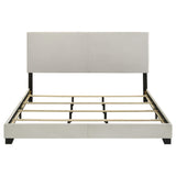 Dorian Cream Upholstered Eastern King Panel Bed by Coaster at Eve Furniture