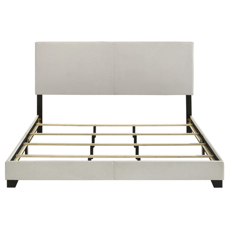 Dorian Cream Upholstered Eastern King Panel Bed by Coaster at Eve Furniture