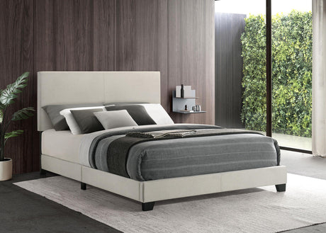 Dorian Cream Upholstered Queen Panel Bed by Coaster at Eve Furniture
