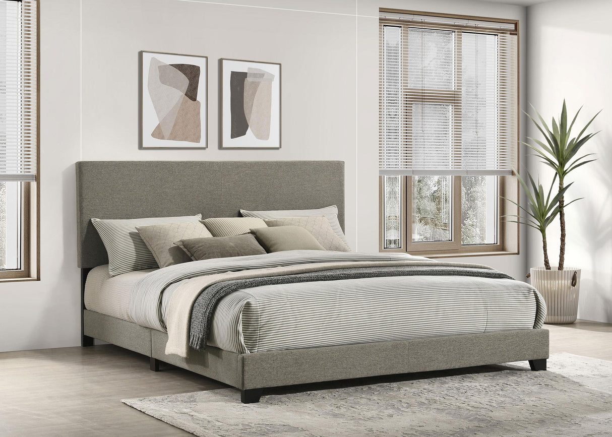 Dorian Taupe Upholstered California King Panel Bed by Coaster at Eve Furniture