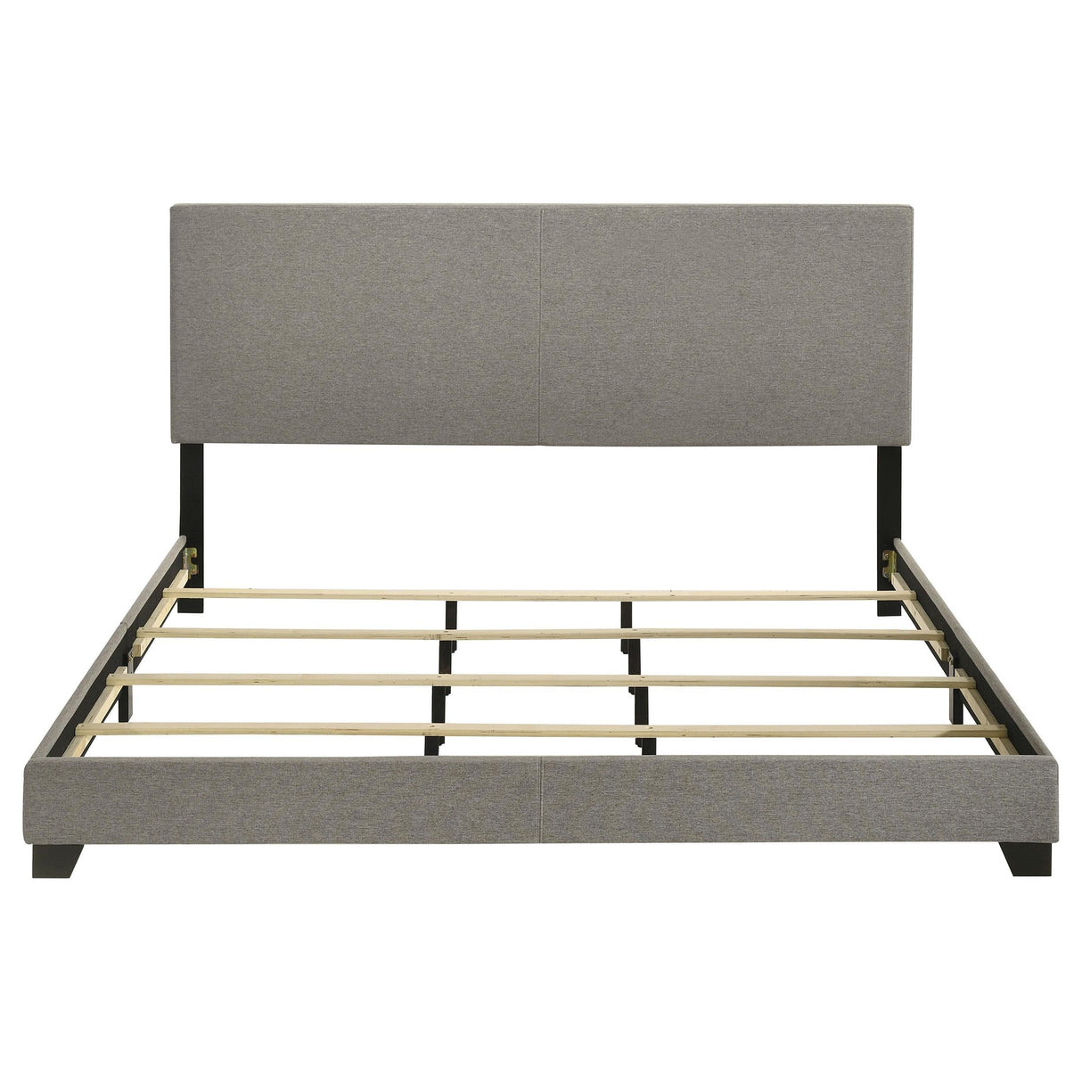 Dorian Taupe Upholstered Eastern King Panel Bed by Coaster at Eve Furniture