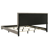 Dorian Taupe Upholstered Eastern King Panel Bed by Coaster at Eve Furniture