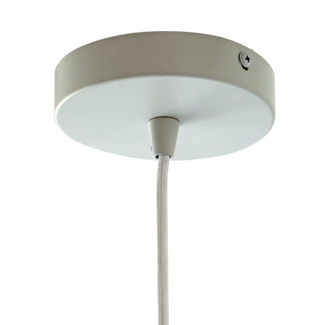 Dorset Pendant Lamp - White and Natural/Terracotta by Ashcroft Imports at Eve Furniture