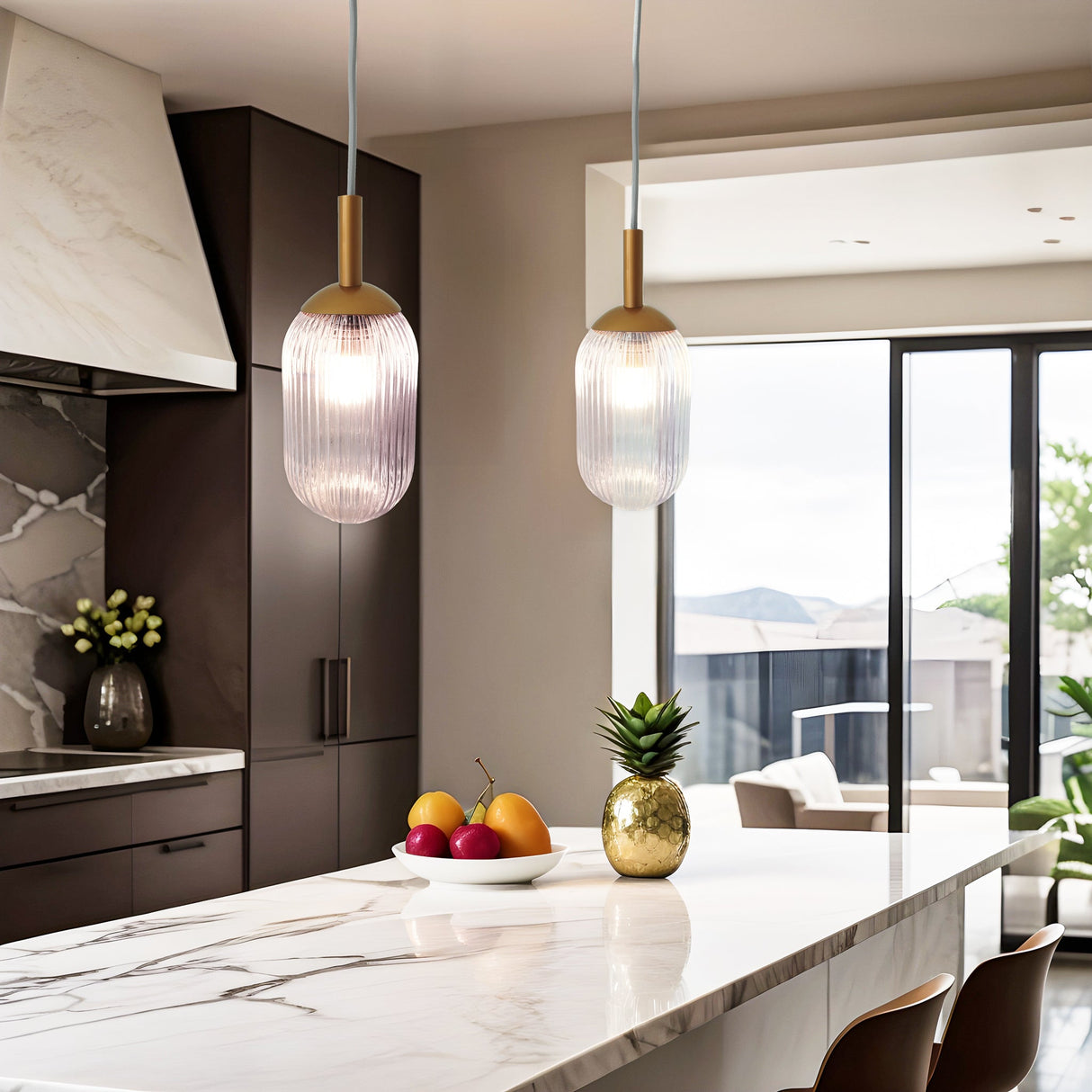 Dover Pendant Lamp - Bronze and Clear by Ashcroft Imports at Eve Furniture