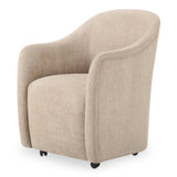 Drava Beige Rolling Dining Chair by Moe's Home at Eve Furniture