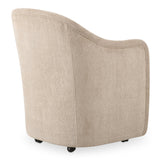 Drava Beige Rolling Dining Chair by Moe's Home at Eve Furniture