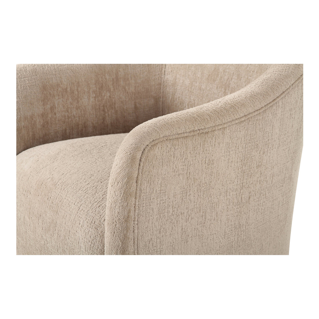 Drava Beige Rolling Dining Chair by Moe's Home at Eve Furniture