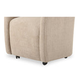 Drava Beige Rolling Dining Chair by Moe's Home at Eve Furniture