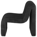 Drayton Black Upholstered Curved Armless Accent Chair by Coaster at Eve Furniture