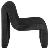 Drayton Black Upholstered Curved Armless Accent Chair by Coaster at Eve Furniture