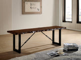 Dulce Walnut/Black Bench by Furniture of America at Eve Furniture