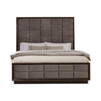 Durango Gray and Smoked Peppercorn Upholstered Eastern King Bed by Coaster at Eve Furniture