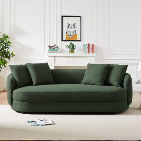 Dylan Modern French Olive Green Boucle Sofa by Ashcroft Imports at Eve Furniture