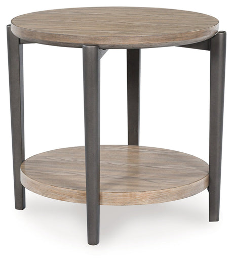 Dyonton Light Grayish Brown End Table by Ashley at Eve Furniture