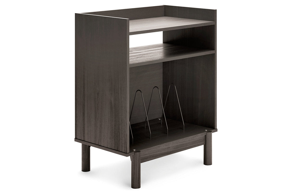 Brymont Dark Gray Turntable Accent Console