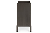 Brymont Dark Gray Turntable Accent Console