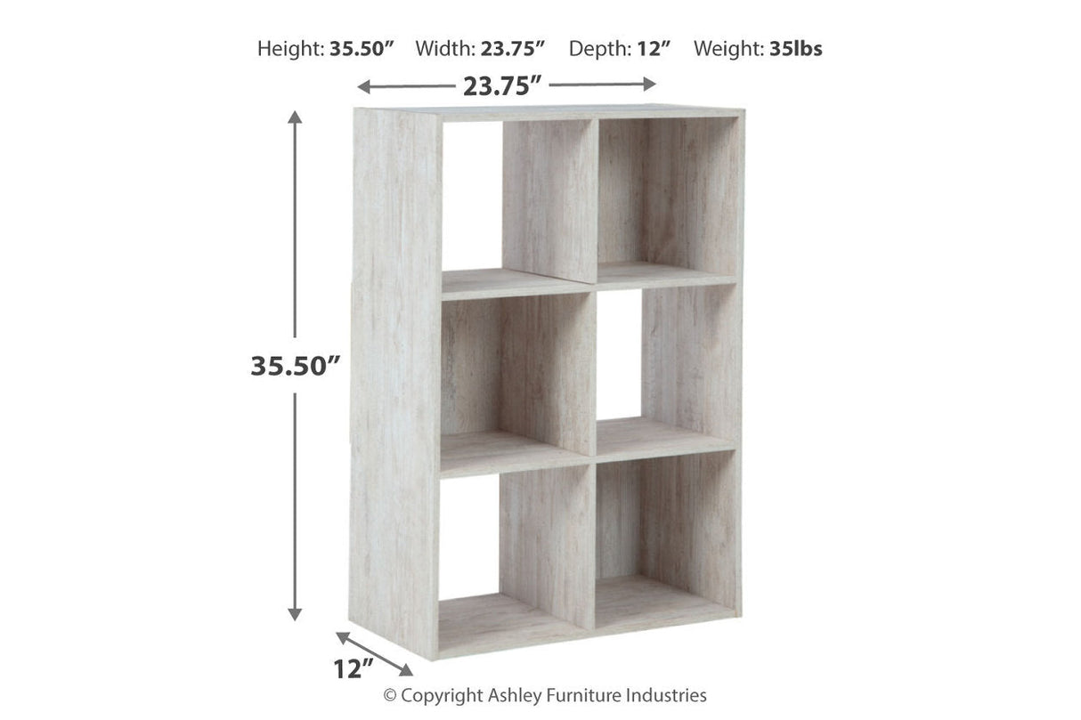 Paxberry Whitewash Six Cube Organizer