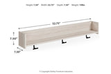 Socalle Light Natural Wall Mounted Coat Rack with Shelf