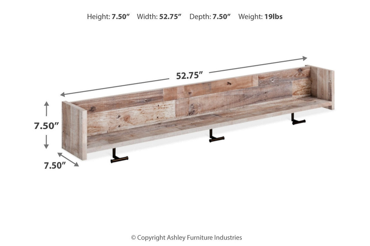 Neilsville Whitewash Bench with Coat Rack