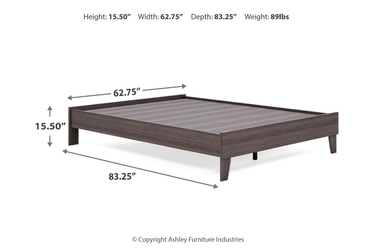 Brymont Dark Gray Queen Platform Bed