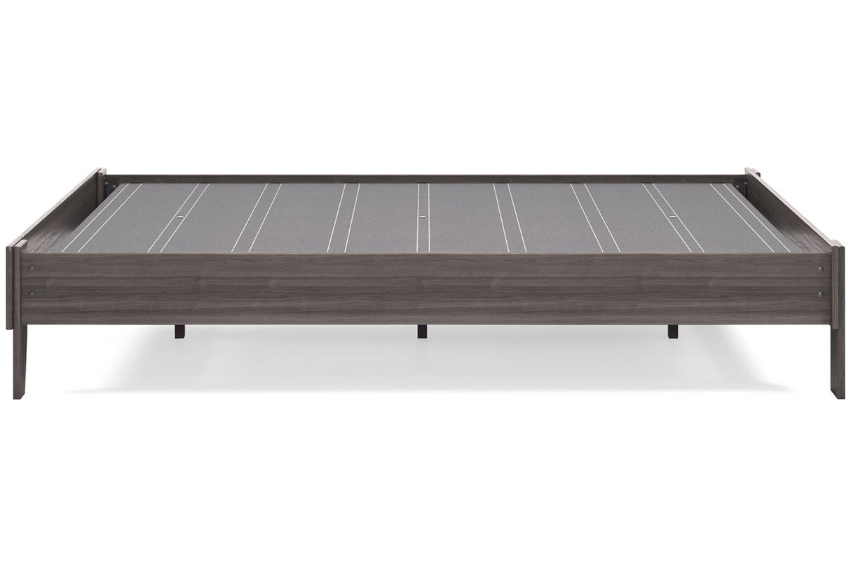 Brymont Dark Gray Queen Platform Bed