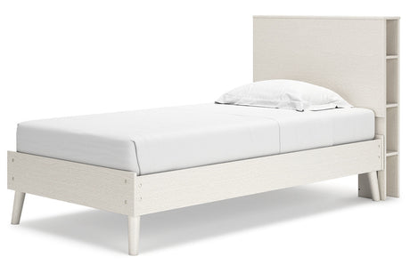 Aprilyn White Twin Bookcase Bed