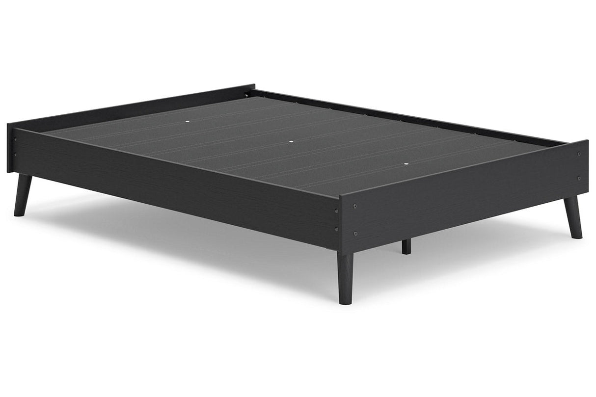 Charlang Black Full Platform Bed