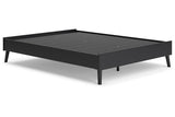 Charlang Black Queen Platform Bed