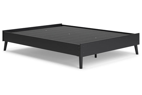 Charlang Black Queen Platform Bed